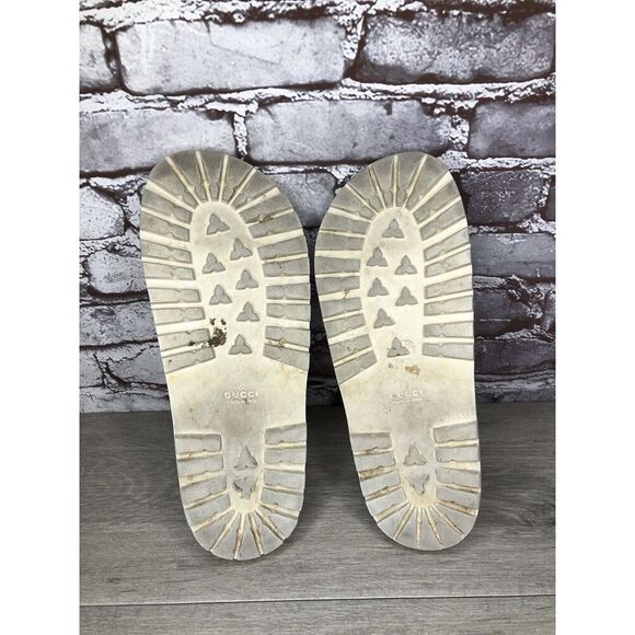 GUCCI Web White Rubber Logo Casual Slides Designer Sandals Men’s Sz 11M US/44EU main image 14